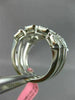 ESTATE LARGE 2.01CT DIAMOND 18KT WHITE GOLD 3D MULTI ROW SQUARE ANNIVERSARY RING