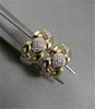 ESTATE LARGE .15CT DIAMOND 14KT YELLOW & WHITE GOLD CLIP EARRINGS 20mm X 11mm