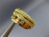 ESTATE WIDE .24CT FANCY YELLOW & PINK DIAMOND 18KT 2 TONE GOLD UMBRELLA EARRINGS