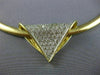 ESTATE LARGE 1.37CT DIAMOND 14K 2 TONE GOLD TRIANGLE SLIDE PENDANT #17213