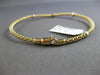 0.06CT DIAMOND 14KT 2 TONE GOLD PAST PRESENT FUTURE FLEXIBLE MESH BANGLE BRACELET