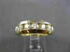 ESTATE 1.10CT DIAMOND 14K YELLOW GOLD 7 STONE CHANNEL ETOILE WEDDING RING #21027