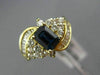WIDE 1.67CT ROUND & BAGUETTE DIAMOND & SAPPHIRE 14KT YELLOW GOLD ENGAGEMENT RING