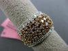 ESTATE EXTRA WIDE 2.19CT DIAMOND 18KT WHITE & ROSE GOLD WEDDING ANNIVERSARY RING