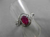 ESTATE WIDE 1.42CT DIAMOND & RUBY 14K WHITE GOLD INFINITY ENGAGEMENT RING #19590
