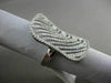 ESTATE MASSIVE 1.94CT DIAMOND 14KT WHITE GOLD 3D RECTANGULAT MULTI WAVE FUN RING
