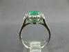 2.80CT DIAMOND & AAA EMERALD 18K WHITE GOLD 3D OVAL HALO CLASSIC ENGAGEMENT RING