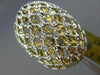 ESTATE MASSIVE .15CT DIAMOND 18KT TWO TONE GOLD ETOILE CRISS CROSS FILIGREE RING