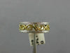 ESTATE WIDE PLATINUM & 18KT YELLOW GOLD 3D OPEN FILIGREE ANNIVERSARY RING #26410