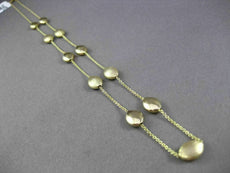 ESTATE 14KT YELLOW GOLD SHINY & MATTE OVAL LINK BY THE YARD NECKLACE BEAUTIFUL