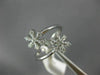 ESTATE WIDE .22CT DIAMOND 14K WHITE GOLD 3D CRISS CROSS SNOW FLAKE STAR FUN RING