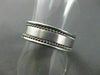 ESTATE WIDE 14KT WHITE GOLD FILIGREE DOUBLE ROPE DESIGN MENS WEDDING RING #1316