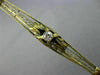 ANTIQUE LARGE .4CT OLD MINE DIAMOND 14K YELLOW GOLD FILIGREE VICTORIAN PIN 26164