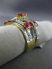 LARGE 2.43CT DIAMOND & AAA RUBY 14KT YELLOW GOLD CRISS CROSS ANNIVERSARY RING