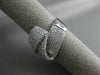ESTATE LARGE 2.83CT DIAMOND 18KT WHITE GOLD 3D ZIG ZAG MICRO PAVE COCKTAIL RING