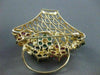 ANTIQUE 2.85CT DIAMOND & SAPPHIRE RUBY EMERALD FLOWER BASKET PENDANT PIN #1866
