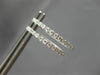 .50CT DIAMOND 14KT WHITE GOLD 3D CLASSIC 1.5mm INSIDE OUT LOVE HOOP EARRINGS