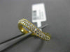 ESTATE .29CT DIAMOND 18K YELLOW GOLD 3D DOUBLE ROW WAVE WEDDING ANNIVERSARY RING