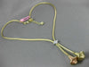 ESTATE .15CT DIAMOND 14KT WHITE YELLOW & ROSE GOLD 3D MESH STAR LARIAT NECKLACE
