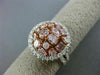 ESTATE 2.36CT PINK & WHITE DIAMOND 18KT 2 TONE GOLD 3D MULTI SHAPE FILIGREE RING