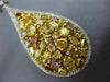 LARGE 11.85CT WHITE & FANCY YELLOW DIAMOND 18K 2 TONE GOLD PEAR HANGING EARRINGS