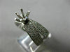 ESTATE WIDE .75CT DIAMOND 14K WHITE GOLD 3D MULTI ROW SEMI MOUNT ENGAGEMENT RING
