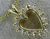 ESTATE .35CT ROUND DIAMOND 14KT YELLOW GOLD 3D CLASSIC OPEN HEART PENDANT #17706
