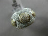 ESTATE WIDE 1.28CT DIAMOND 18KT WHITE & YELLOW GOLD 3D PAVE ETOILE FUN RING