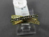 WIDE .45CT WHITE & CHOCOLATE FANCY DIAMOND 14K YELLOW GOLD CRISS CROSS LOVE RING