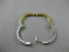 ESTATE LARGE .60CT DIAMOND 14KT WHITE & YELLOW GOLD HUGGIE EARRINGS #14065