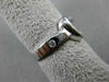 ESTATE WIDE .20CT DIAMOND 14KT WHITE GOLD 3D ETOILE BELT HEART FUN RING #15382