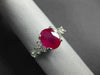 ESTATE 1.60CT DIAMOND & AAA OVAL CUT RUBY 14KT ROSE GOLD CLASSIC ENGAGEMENT RING