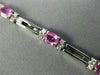 ESTATE 5.66CT DIAMOND & EXTRA FACET PINK SAPPHIRE 14K WHITE GOLD TENNIS BRACELET