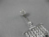 ESTATE LARGE .80CT DIAMOND 14K WHITE GOLD BY THE YARD MULTI ROW HANGING EARRINGS