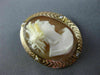 ANTIQUE AAA PEARL 14KT ROSE GOLD 3D HANDCRAFTED LADY CAMEO PENDANT BROOCH #25483