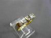 ESTATE .45CT DIAMOND 14KT YELLOW GOLD 2 ROW FLAT WEDDING ANNIVERSARY RING #4340
