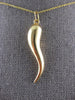 ESTATE CLASSIC 14KT YELLOW GOLD 3D ITALIAN HORN FLOATING PENDANT #27384