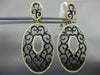 ESTATE EXTRA LARGE 1.20CT DIAMOND 14KT TWO TONE GOLD FILIGREE HANGING EARRINGS