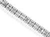 4.93CT DIAMOND 14KT WHITE GOLD 3D ROUND & BAGUETTE CHANNEL PRONG TENNIS BRACELET