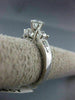 ESTATE WIDE .86CT ROUND DIAMOND 14KT WHITE GOLD 3 STONE ENGAGEMENT RING #22944