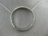 ESTATE LARGE .25CT DIAMOND 14KT WHITE GOLD CLASSIC CIRCLE OF LIFE LOVE NECKLACE