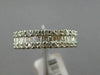 ESTATE .55CT DIAMOND 18KT WHITE GOLD 3D CLASSIC 3 ROW WEDDING ANNIVERSARY RING