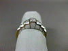 ESTATE 1.04CT DIAMOND 14KT Y&W GOLD PRINCESS CUT PYRAMID ANNIVERSARY RING #1187