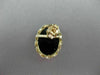 ANTIQUE LARGE 14KT YELLOW GOLD OVAL AAA ONYX FILIGREE EARRINGS BEAUTIFUL #22565