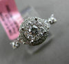 ESTATE .58CT ROUND DIAMOND 18KT WHITE GOLD DOUBLE HALO ENGAGEMENT PROMISE RING