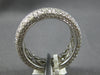 LARGE & WIDE 2.59CT DIAMOND 18KT WHITE GOLD 3D ROUND MULTI ROW ANNIVERSARY RING