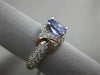 ESTATE WIDE 2.51CT DIAMOND & TANZANITE 18KT WHITE GOLD INFINITY ENGAGEMENT RING