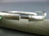 ESTATE LARGE .74CT DIAMOND 18KT WHITE GOLD OVAL MATTE SHINY LOVE BANGLE BRACELET