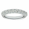 ESTATE 1.41CT DIAMOND 18KT WHITE GOLD CLASSIC 10 STONE WEDDING ANNIVERSARY RING