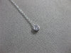 ESTATE .26CT DIAMOND 14KT WHITE GOLD 3D ELONGATED 5 STONE LARIAT LOVE NECKLACE
